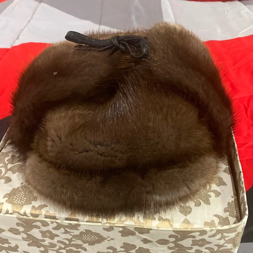 Womens mink fur cap vintage 70’s - Picture 1 of 8